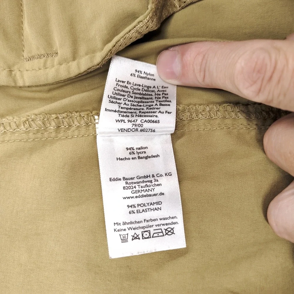 Eddie Bauer Pants Mens 33x32 Tan Travex Tech Mid-Rise Straight Leg Stretch Chino